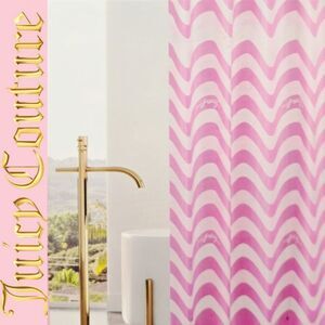 Juicy Couture Home Eco-Friendly Zig-Zag Printed PEVA Shower Liner